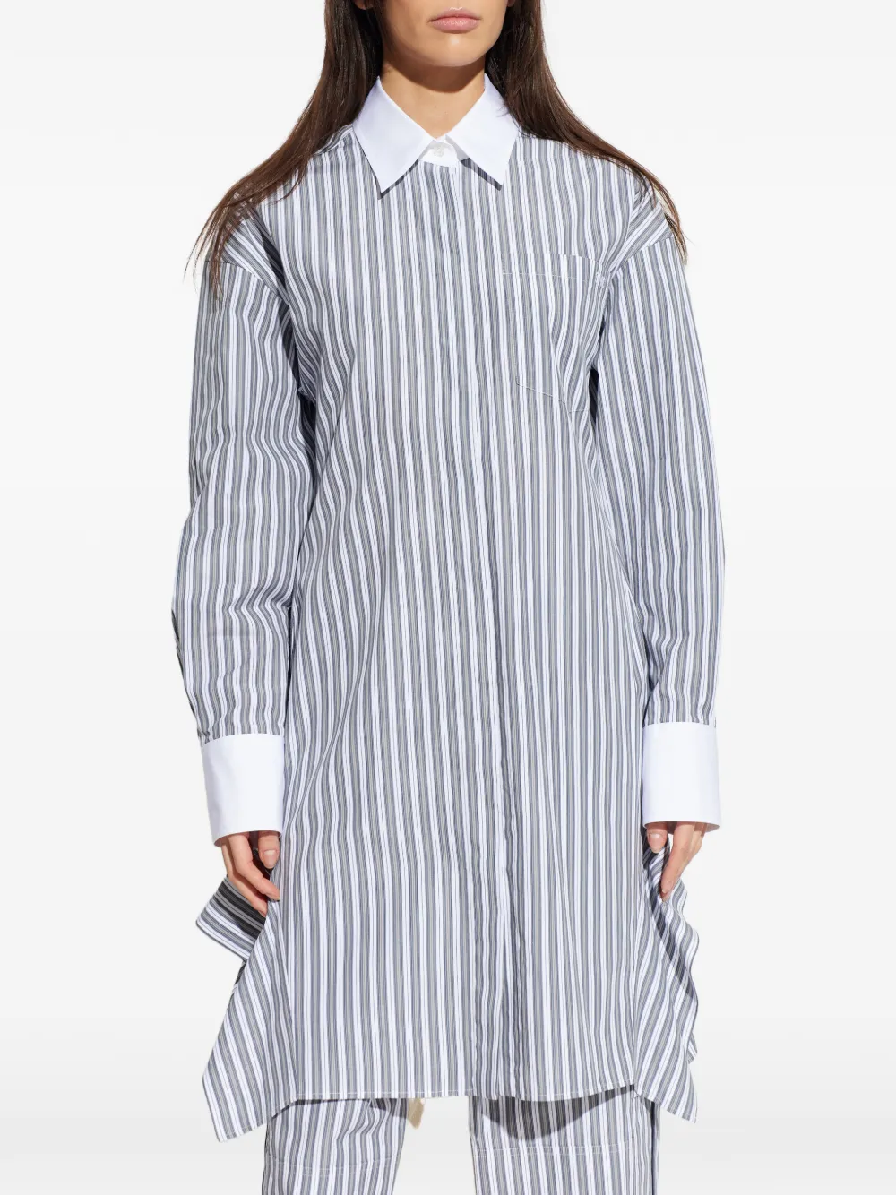 Stella McCartney Blousejurk met krijtstreep Grijs