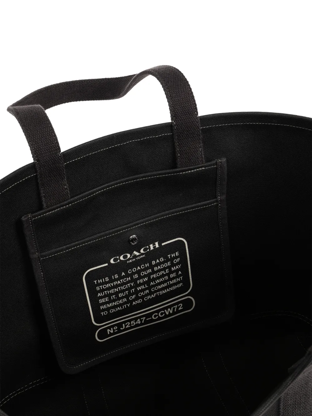 Coach Shopper met handgrepen Zwart