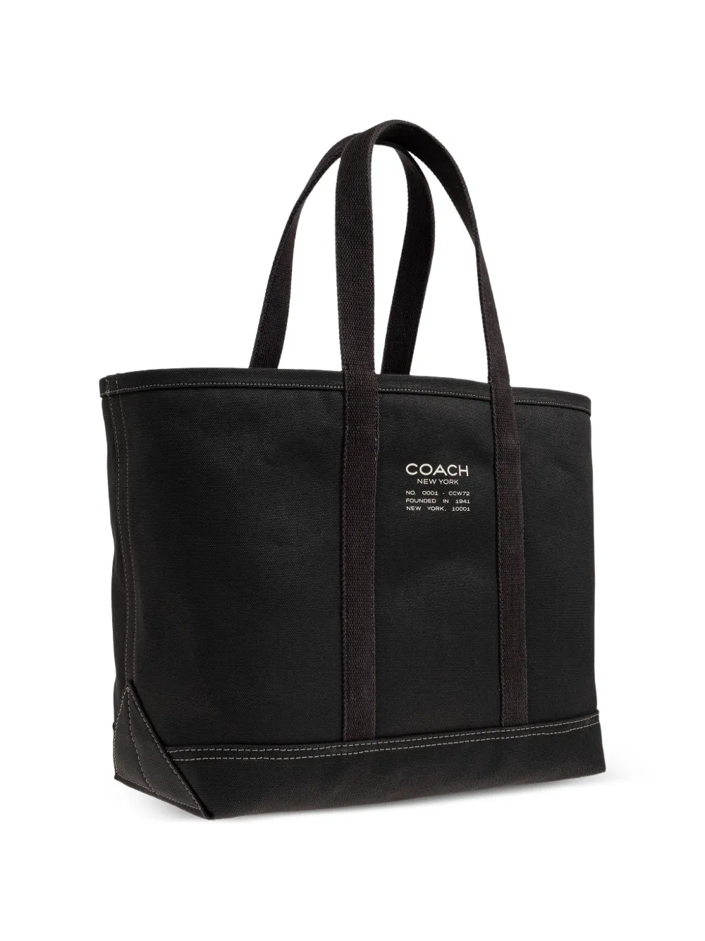 Coach Shopper met handgrepen Zwart