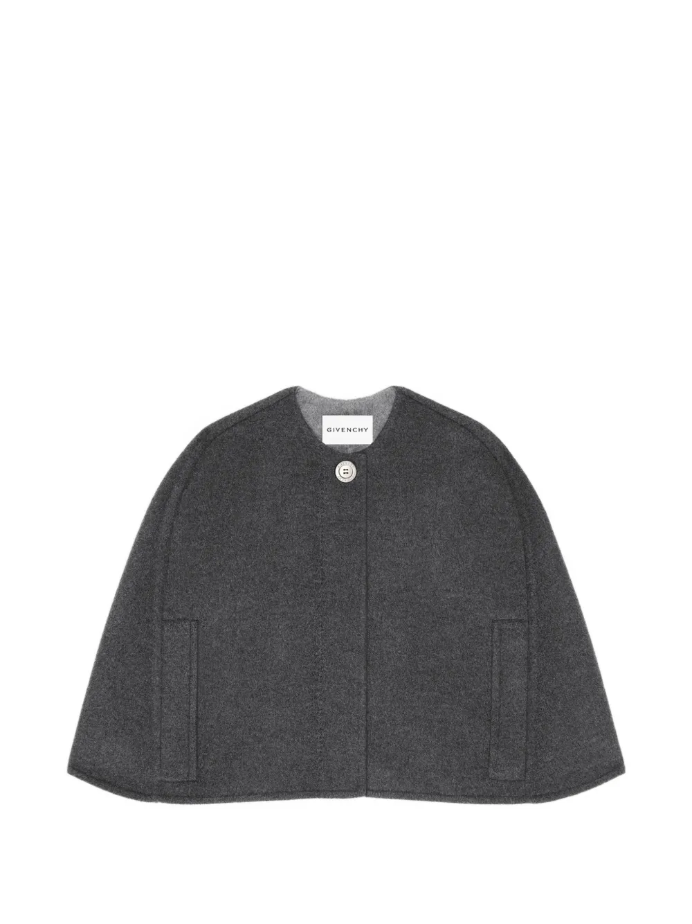 Givenchy ウール＆カシミア クロップドケープ | グレー | Image 1