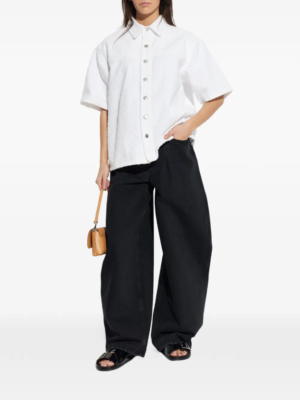 Stella McCartney blouse met korte mouwen Wit