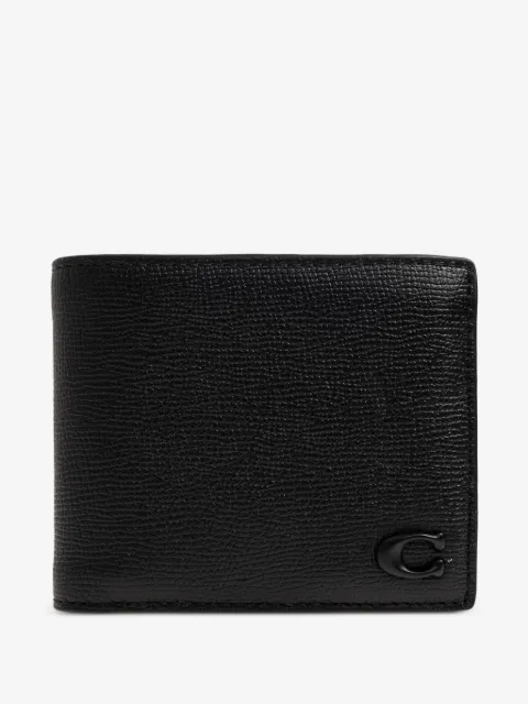 Coach cartera con placa del logo