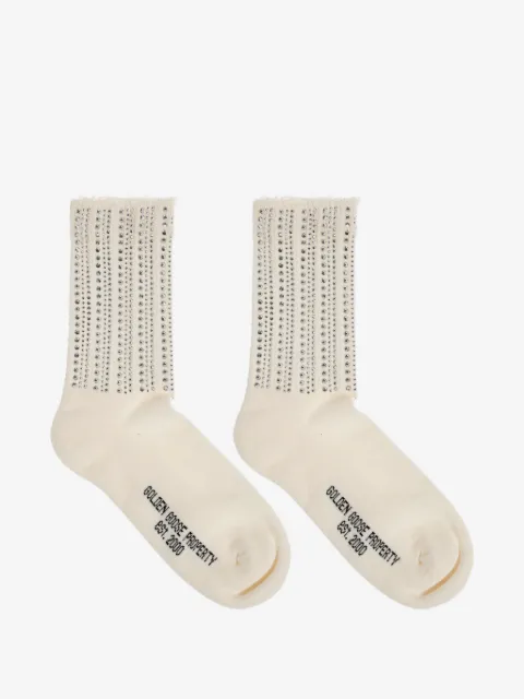 Golden Goose socks with crystals on the leg
