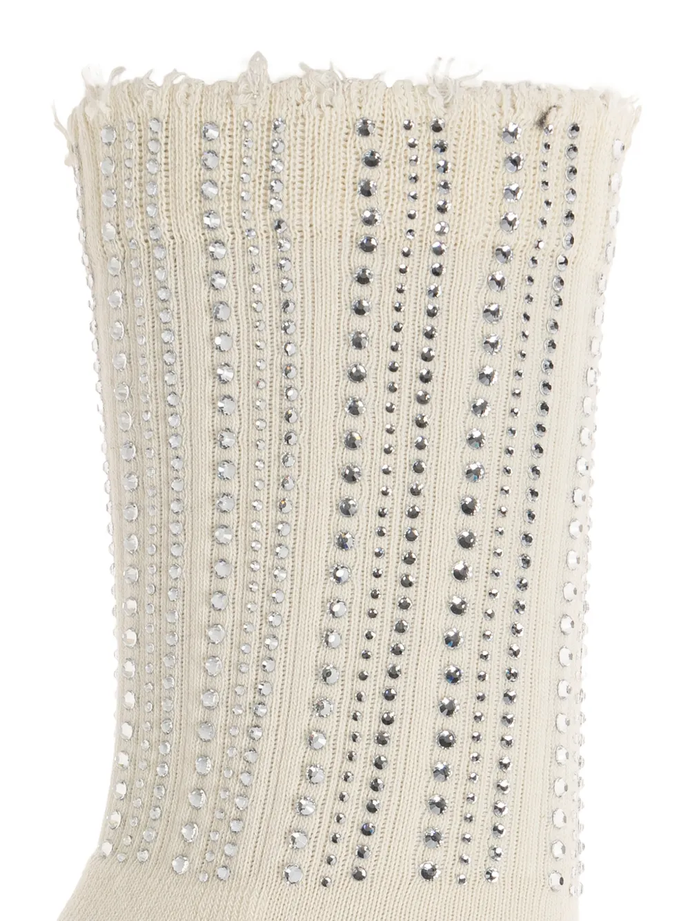  Golden Goose Rhinestone-embellished Frayed Socks - Neutrals 