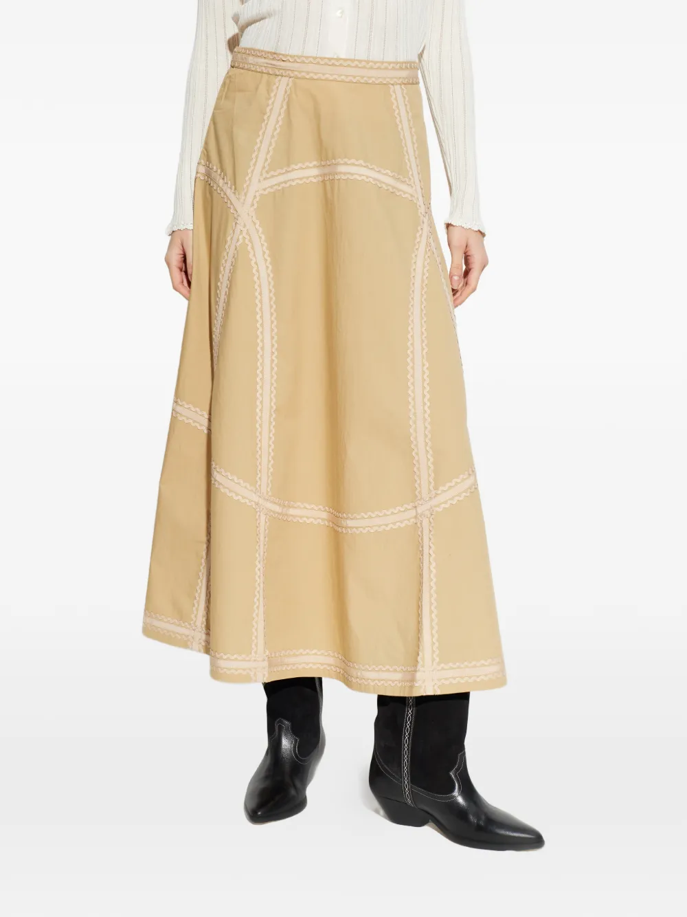 Norah Panelled Midi Skirt