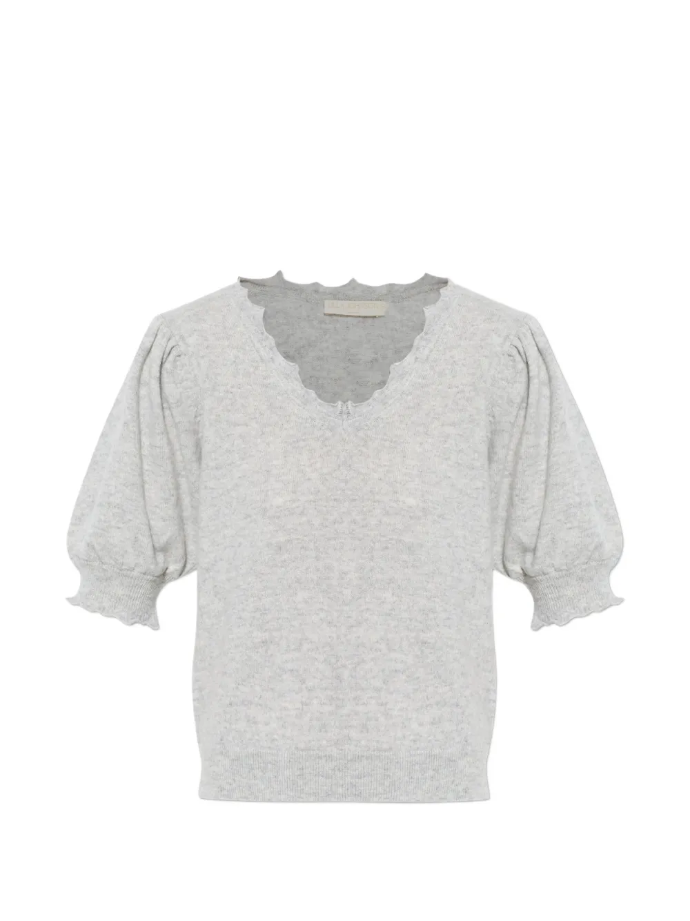 Ulla Johnson Polline ruffled-sleeve T-shirt - Grigio