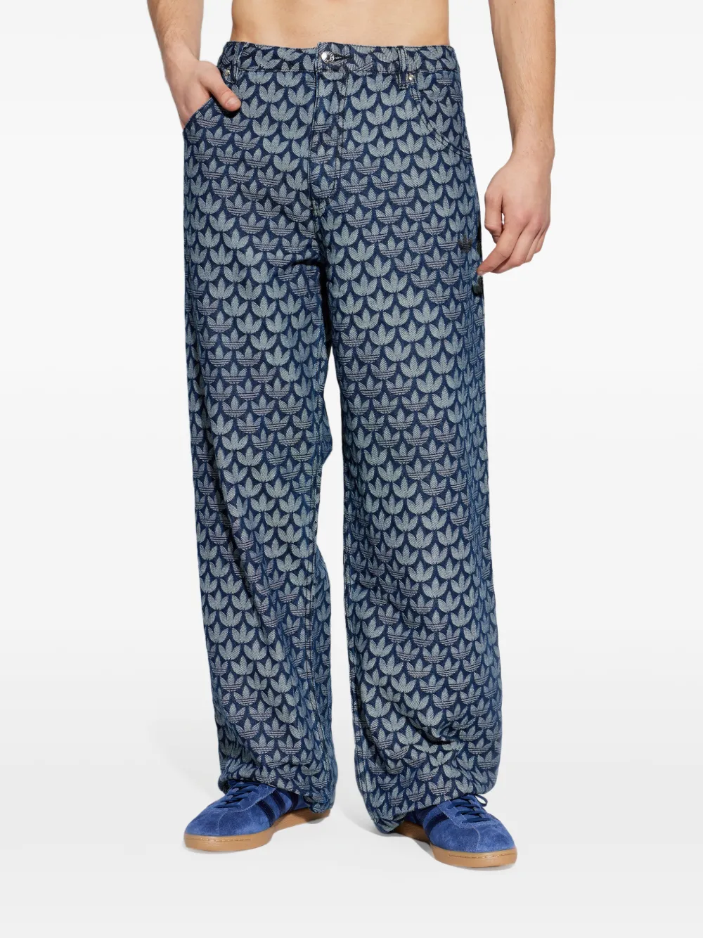 Pattern Denim Jeans