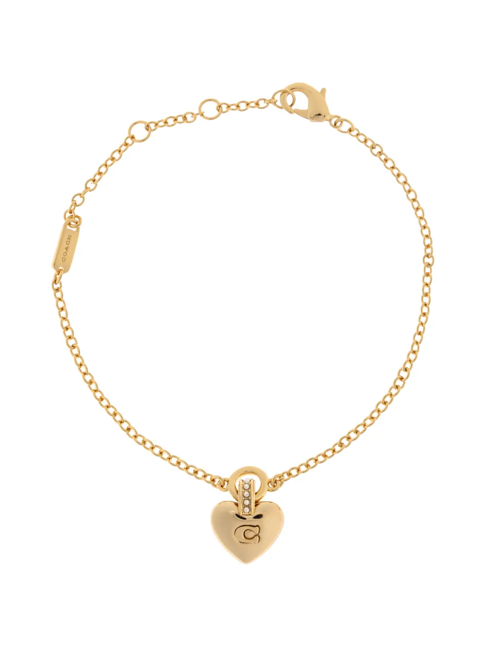 Coach heart logo bracelet - Oro