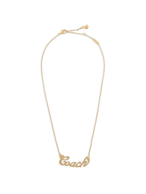 Coach heart detail necklace
