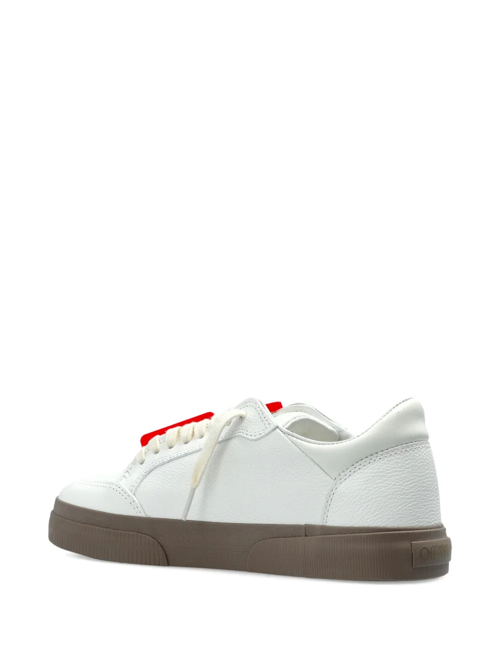 Off-White arrow-appliqué leather sneakers Wit