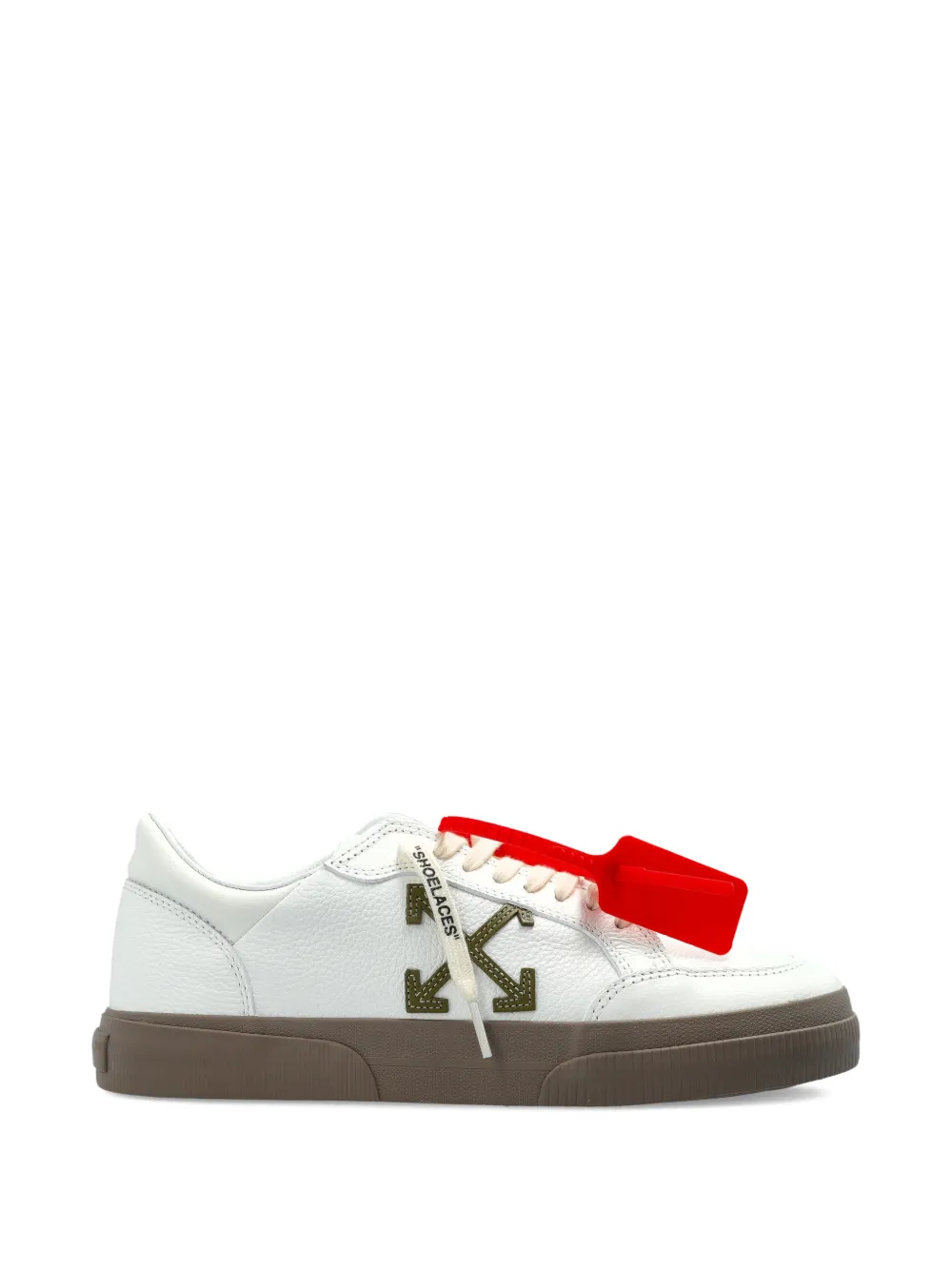 Off-White arrow-appliqué leather sneakers Wit