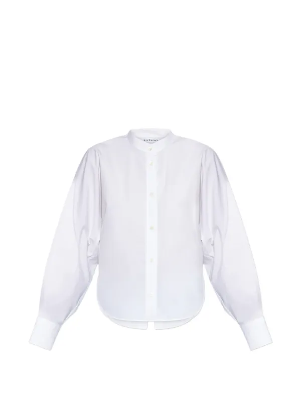 Givenchy Cocoon Slashed Shirt in Poplin in White