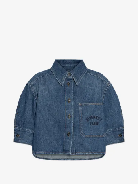 Givenchy top manga corta con bolsillo de parche