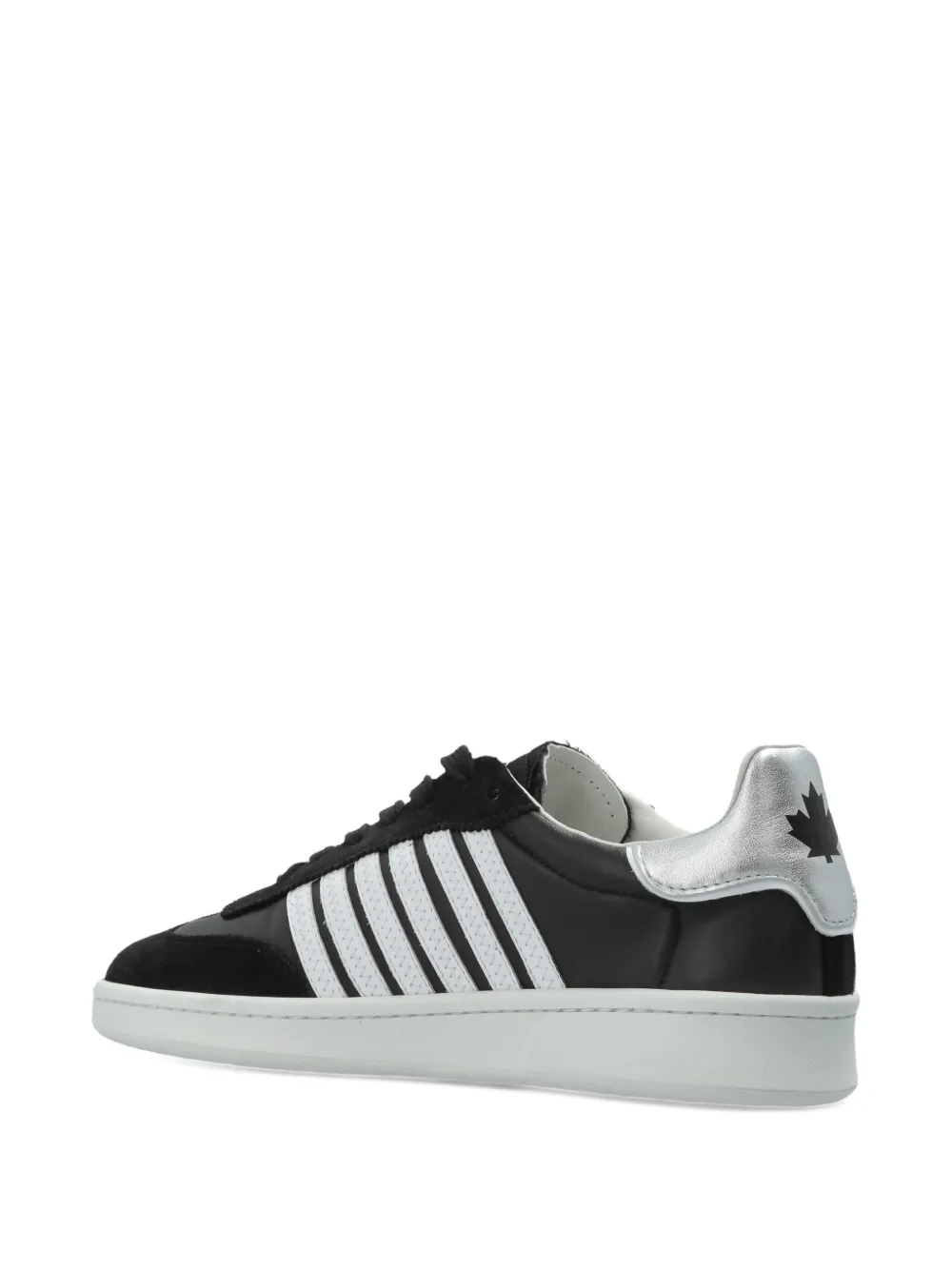 DSQUARED2 Gestreepte sneakers met veters Zwart