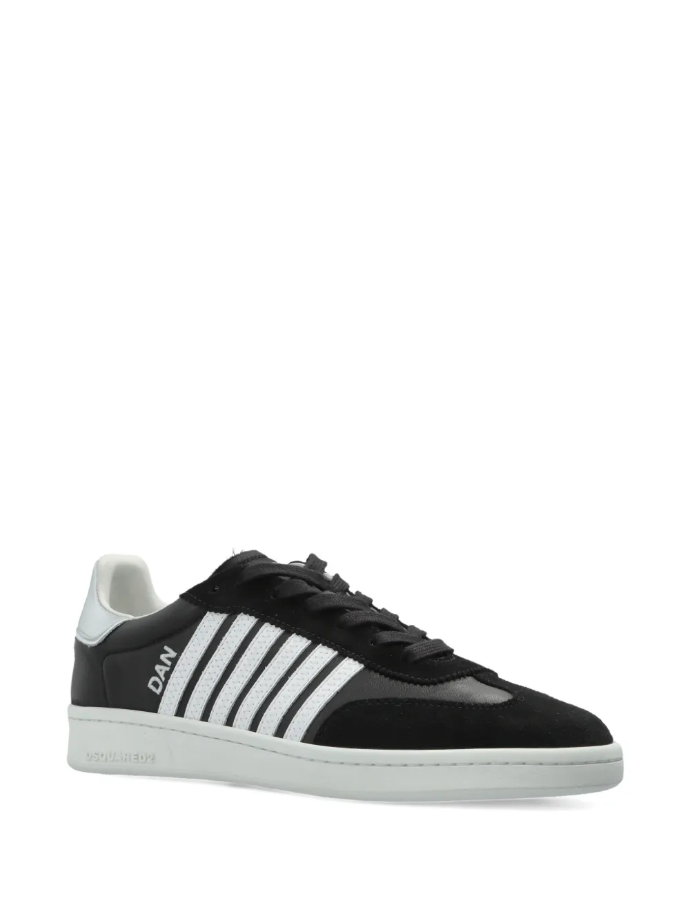 DSQUARED2 Gestreepte sneakers met veters Zwart