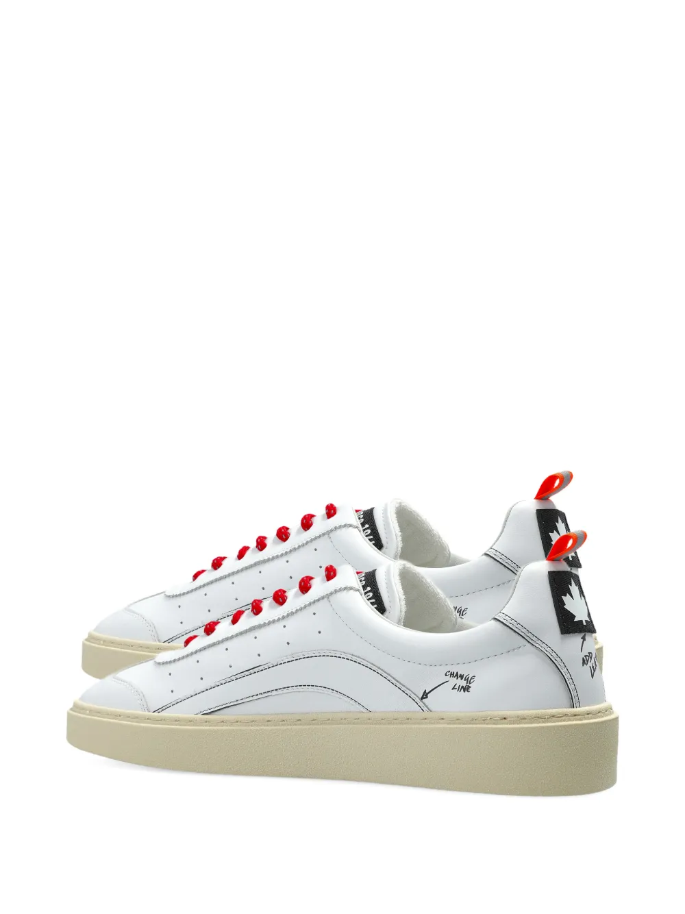  Dsquared2 Baskets Colour Block à Lacets - Blanc 