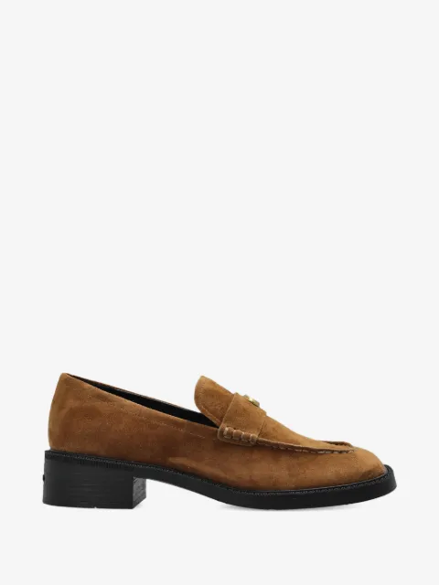 Coach block-heel suede loafers