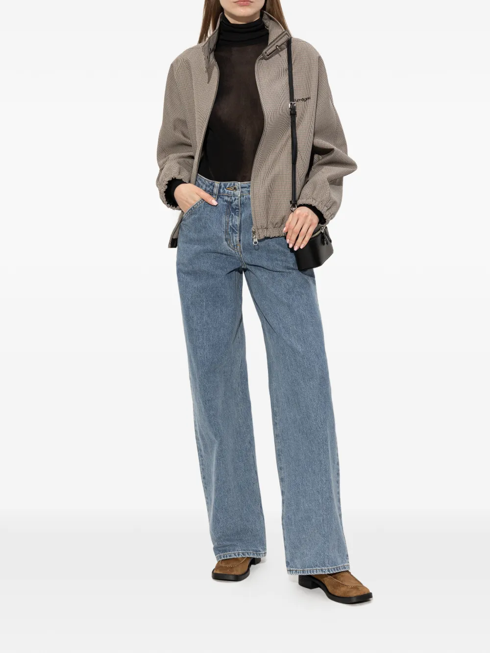 block-heel suede loafers