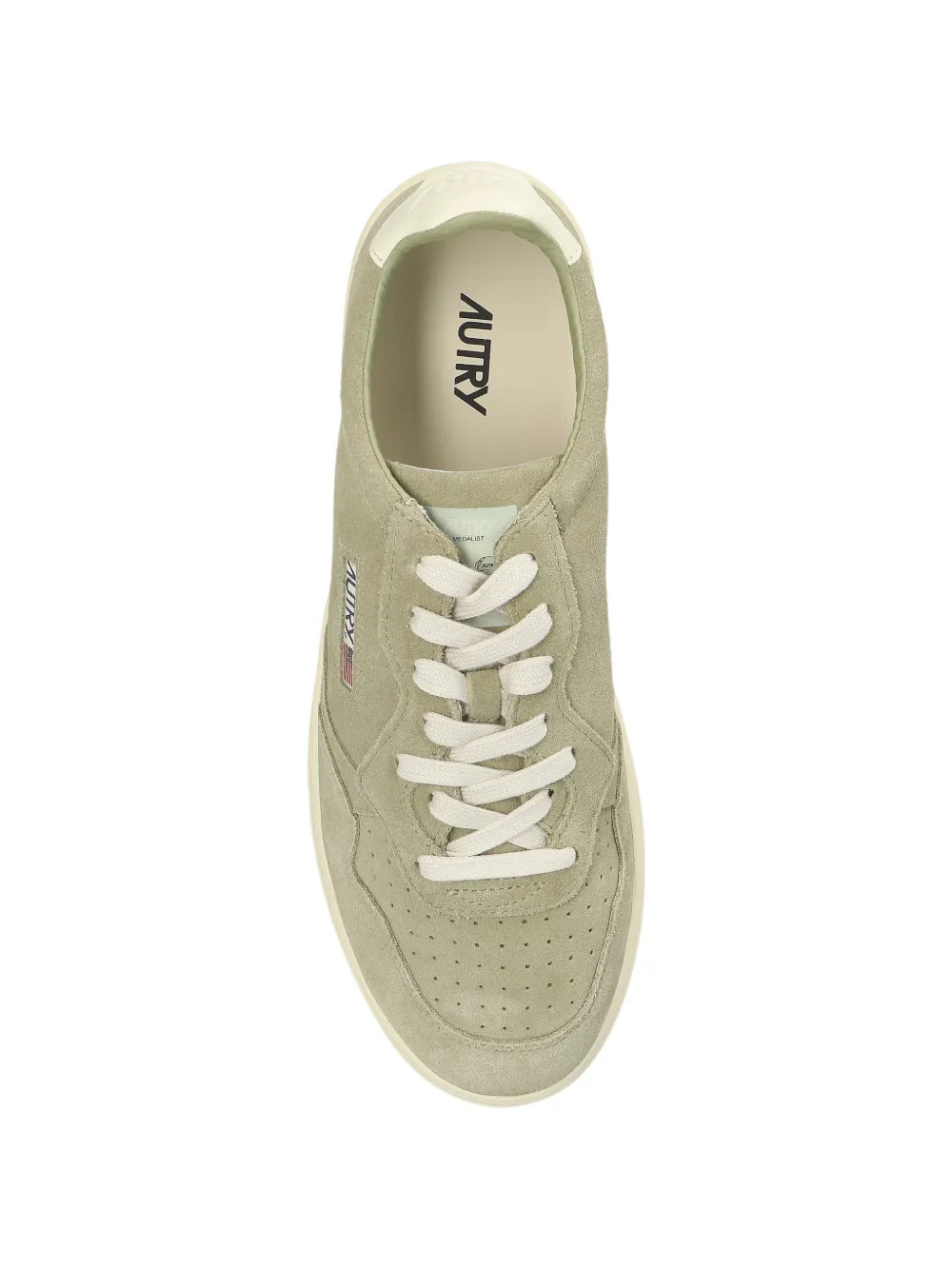 Autry Suède sneakers met geperforeerde details Groen