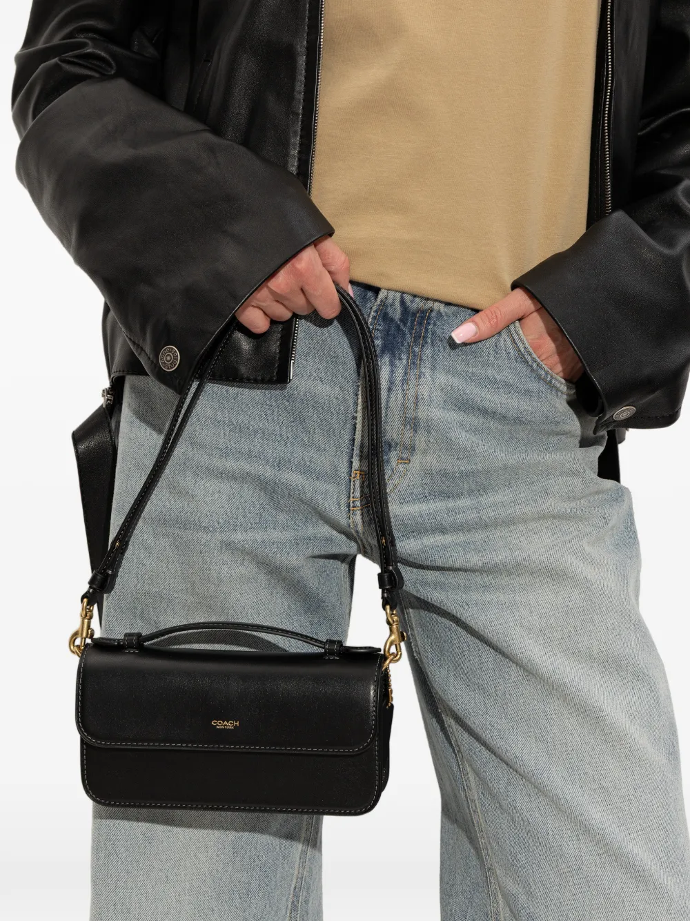 Coach Elora detachable-strap top-handle tote bag - Zwart