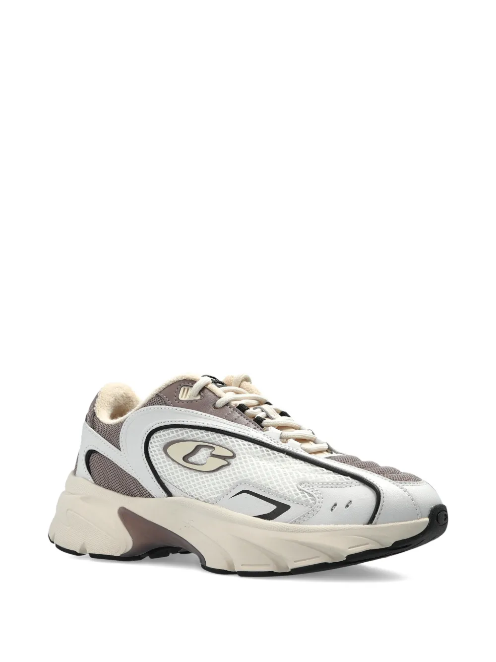 Coach panelled lace-up sneakers Wit