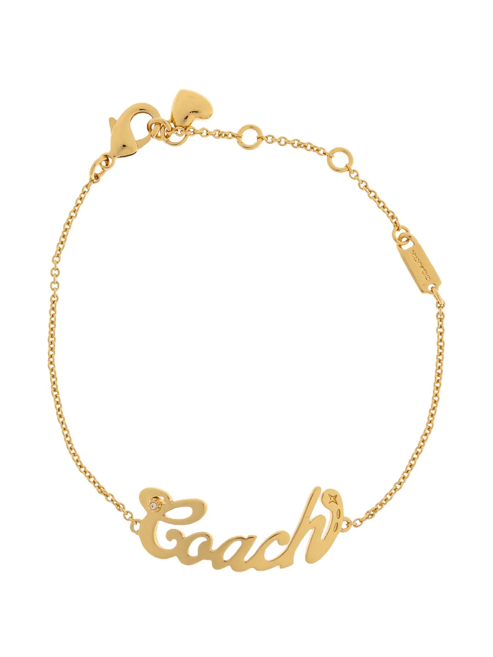 Coach heart nameplate bracelet - Oro