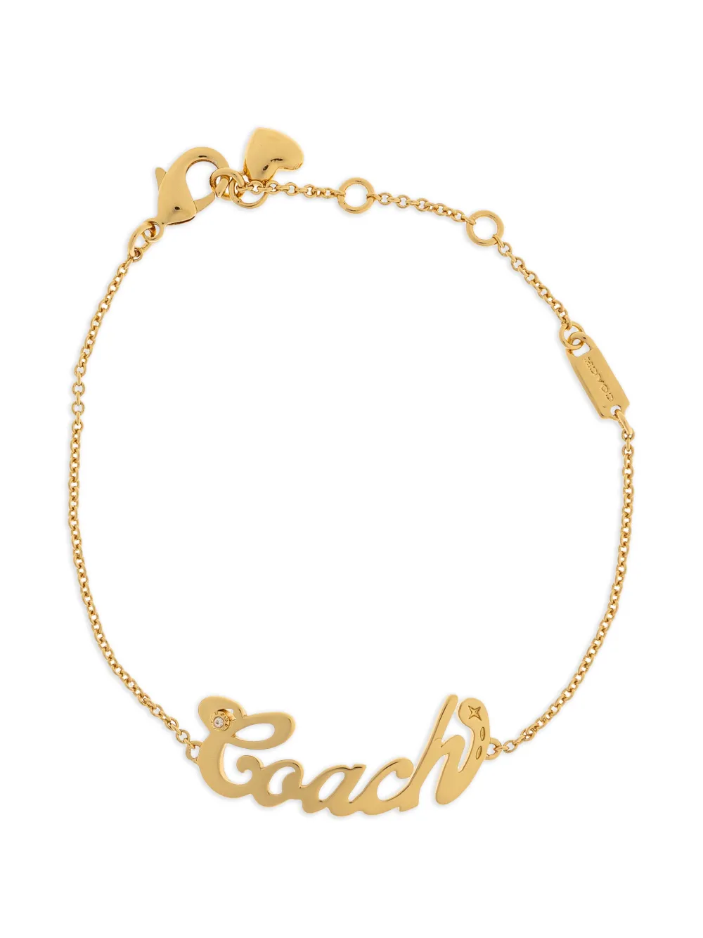 Coach heart nameplate bracelet - Oro