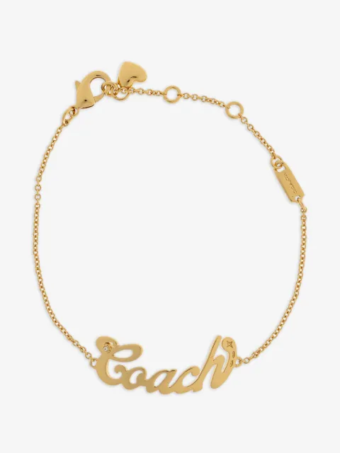 Coach heart nameplate bracelet