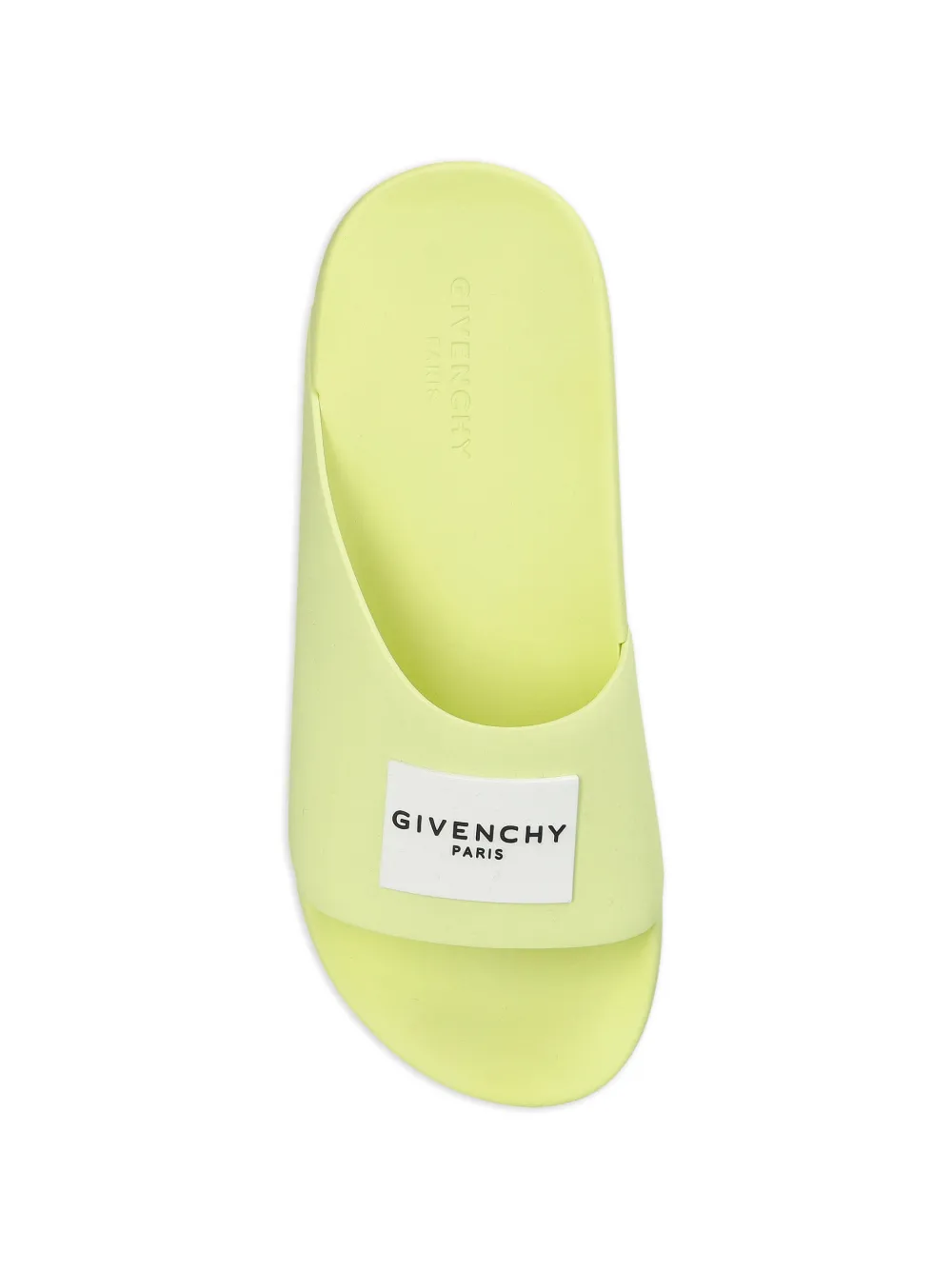 Givenchy Slippers met logopatch Geel