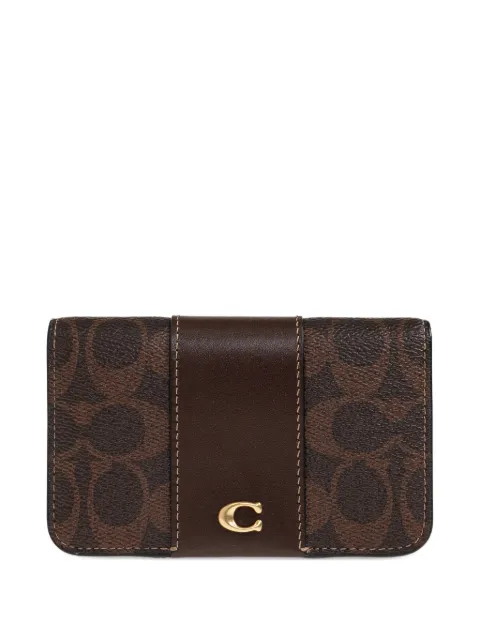 Coach logo-pattern snap-button wallet