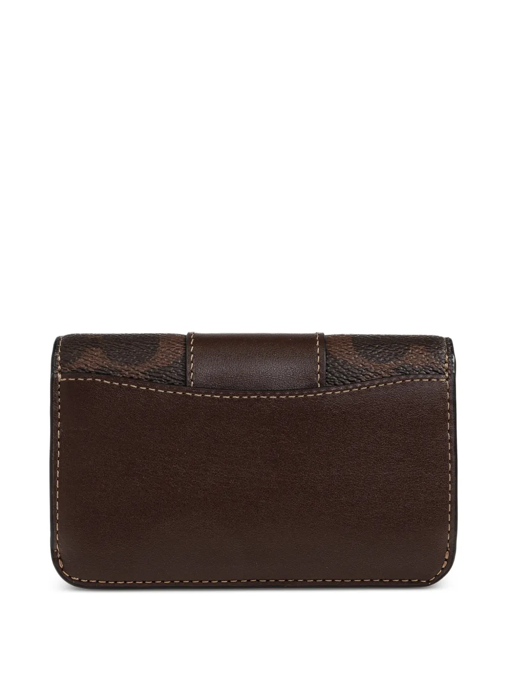  Coach Logo-pattern Snap-button Wallet - Brown 