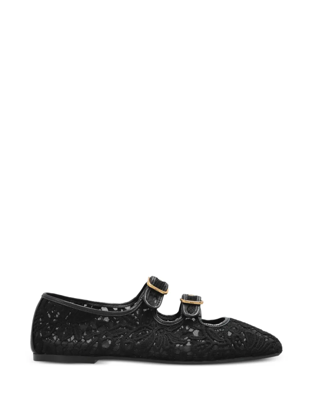 AGL Ceramic Romantic lace ballet flats - Nero