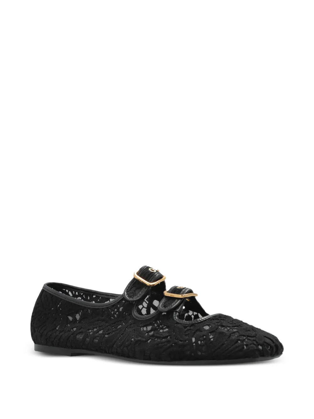 AGL Ceramic Romantic lace ballet flats - Zwart