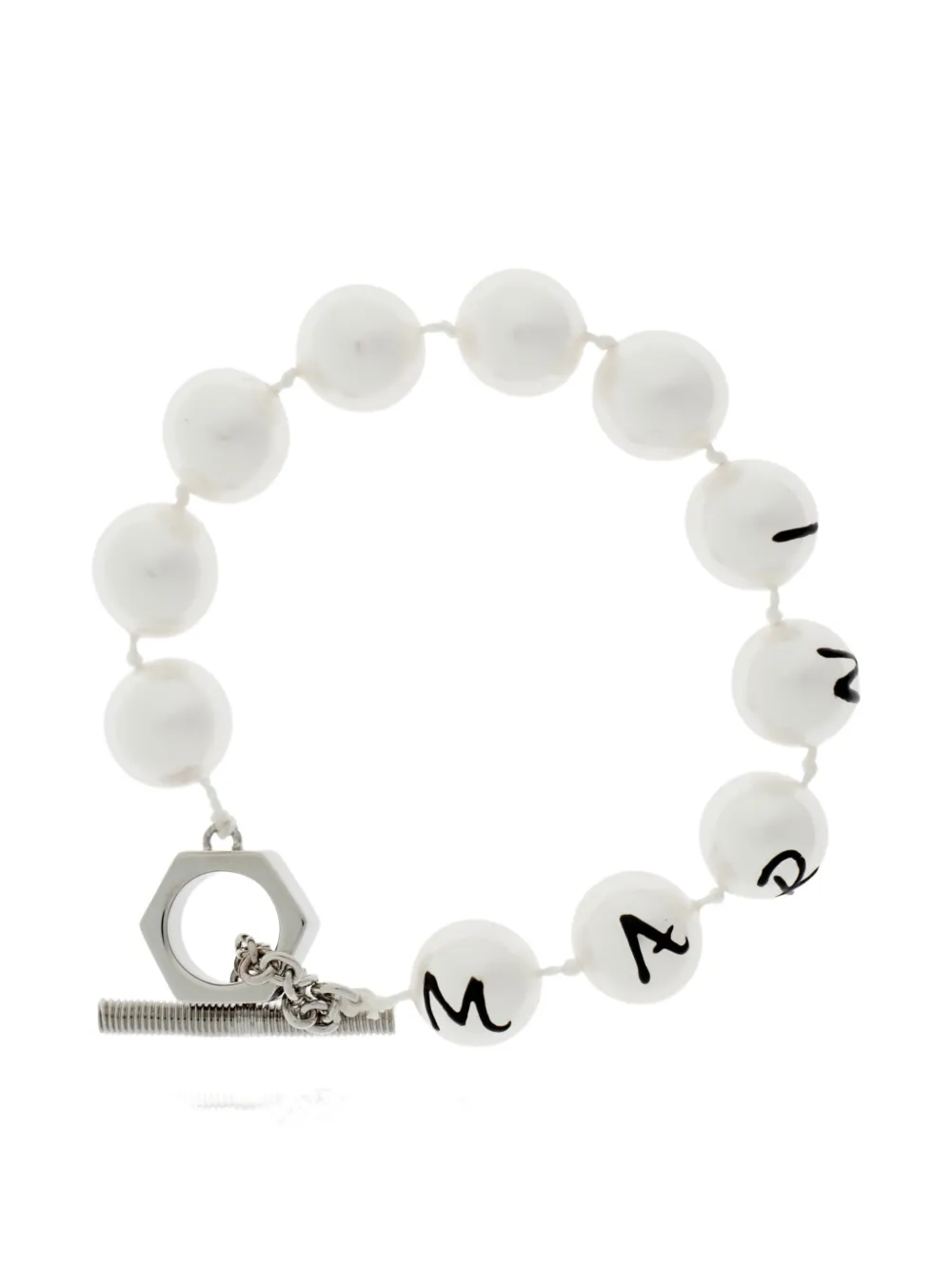 Marni beaded toggle bracelet - Argento