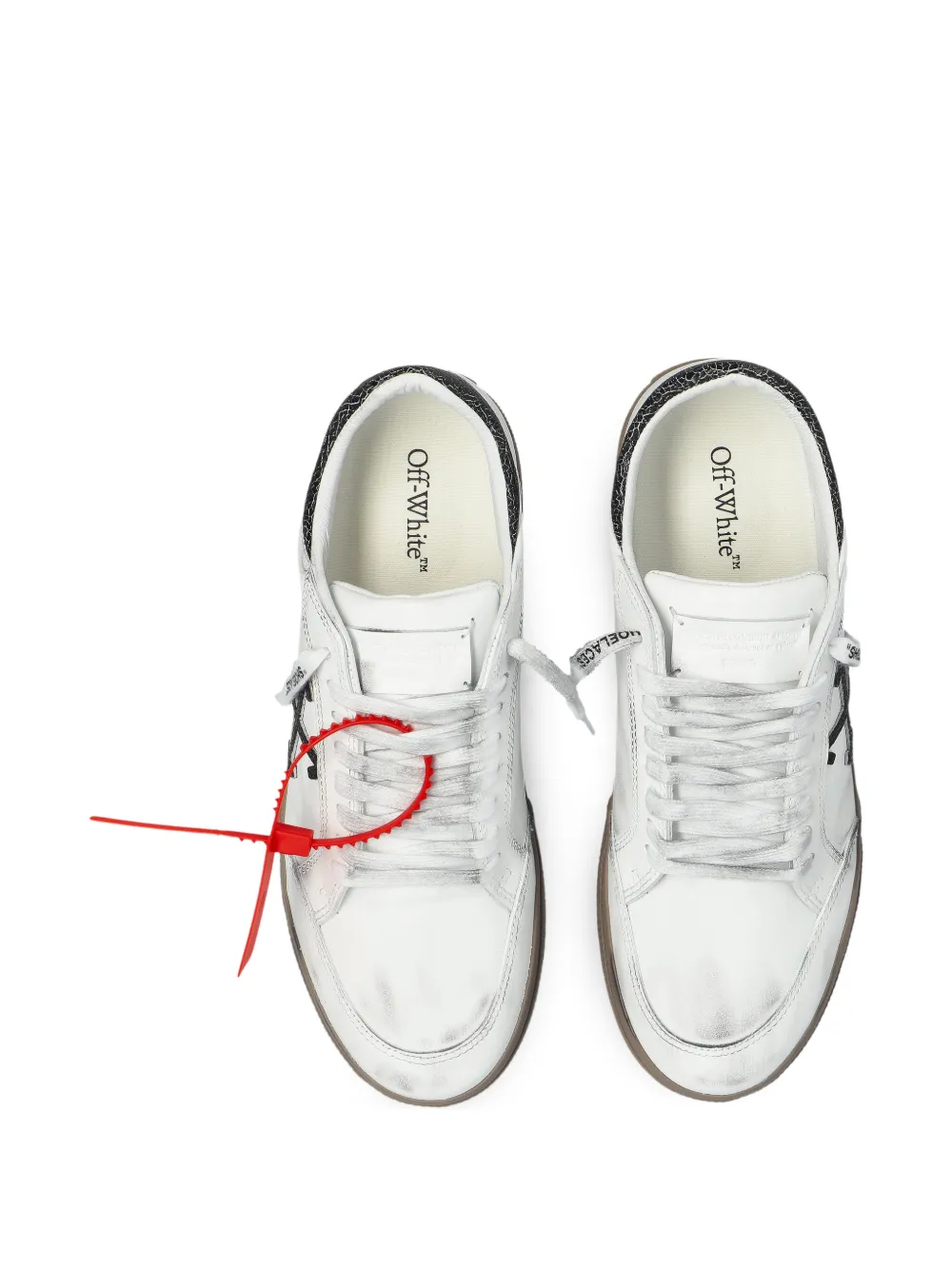 Off-White Leren sneakers met Arrow-patroon Wit