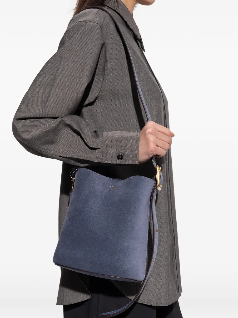  Coach Bleecker Bucket Bag - Blue 