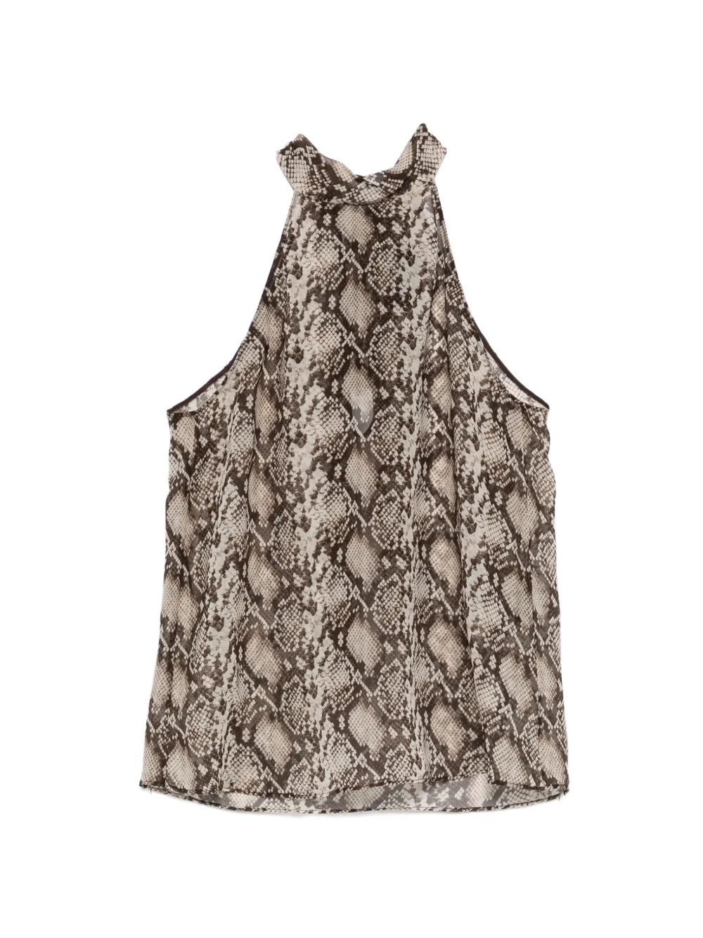 Nili Lotan snake-pattern halter-neck top - Toni neutri