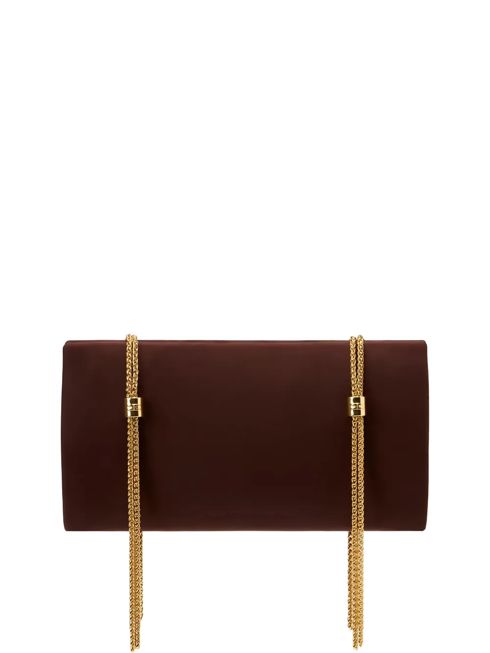 Elisabetta Franchi logo chain ophidia shoulder bag - Marrone