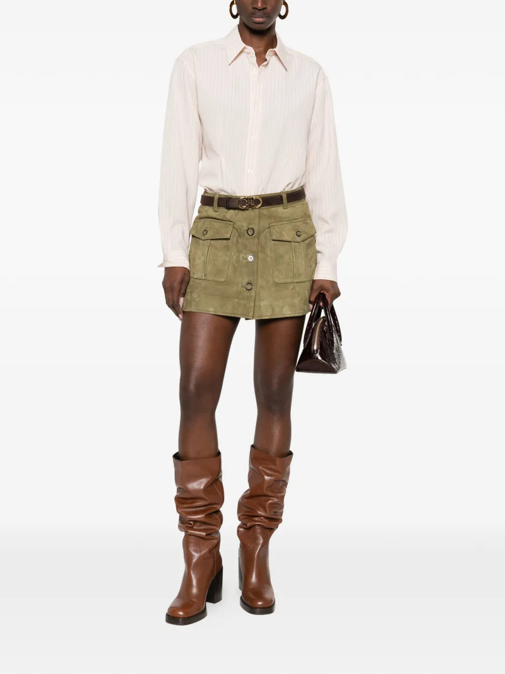 The Garment Costa striped buttoned shirt - Beige