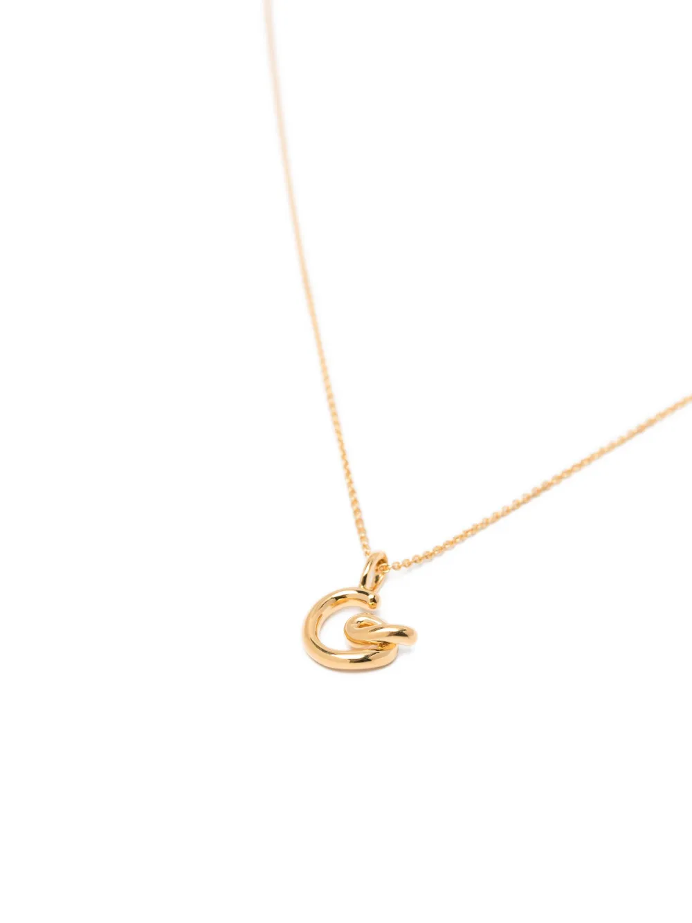 Curly Molten Mini Inicial-C Necklace