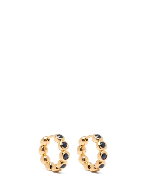 Missoma small Tennis sapphire hoop earrings