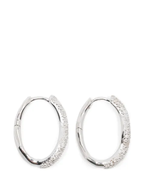 Missoma Molten silver embellished hoop earrings