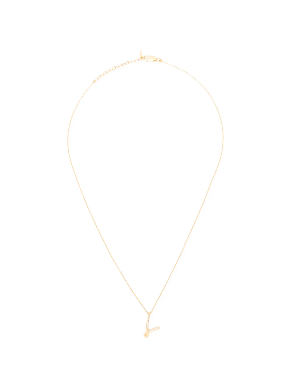 Missoma Curly Molten mini inicial-V necklace - Oro