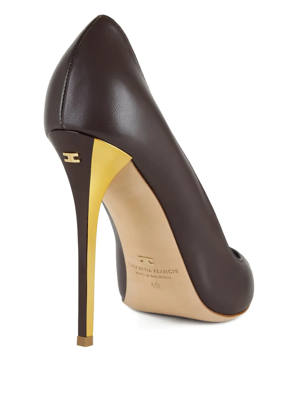 Elisabetta Franchi Stiletto pumps met uitgesneden details Bruin