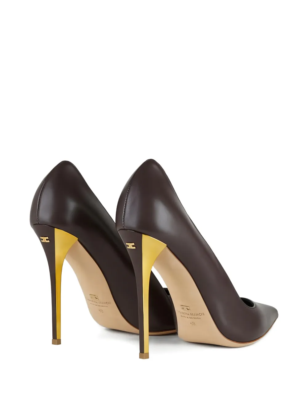 Elisabetta Franchi Stiletto pumps met uitgesneden details Bruin
