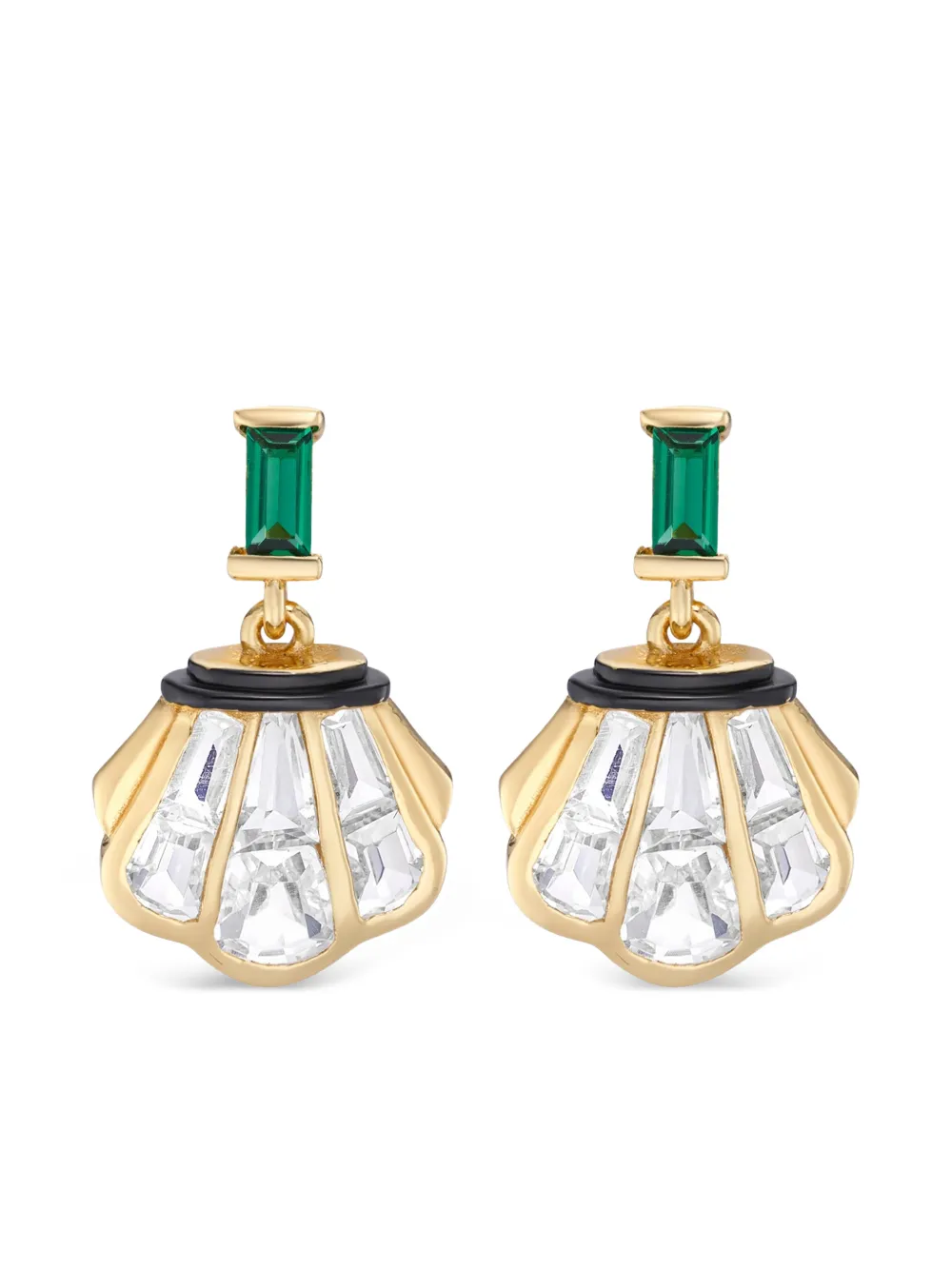 V By Laura Vann Cleo Multi-stone Drop Earrings In Gold