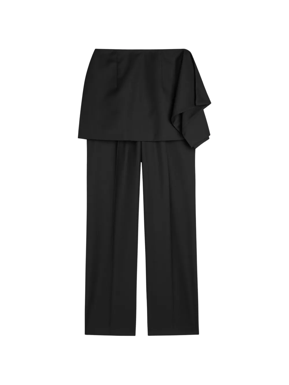 VORANIDA ruffle trousers - Nero