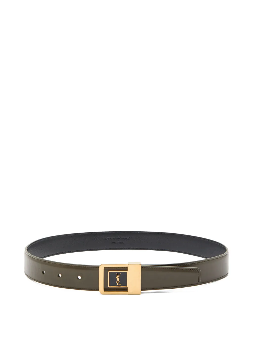 Saint Laurent logo-buckle belt - Grün