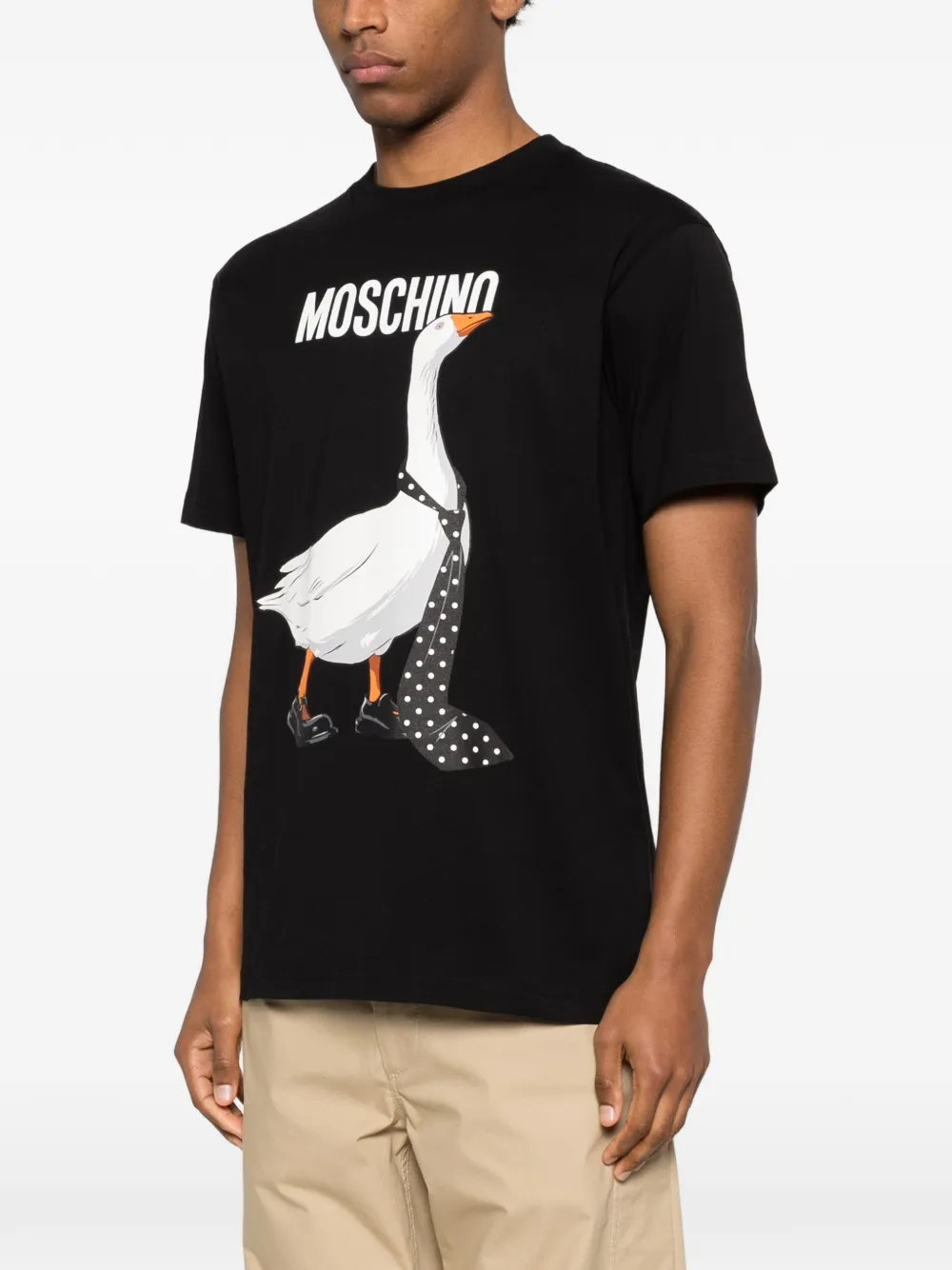 Moschino Katoenen T-shirt Zwart