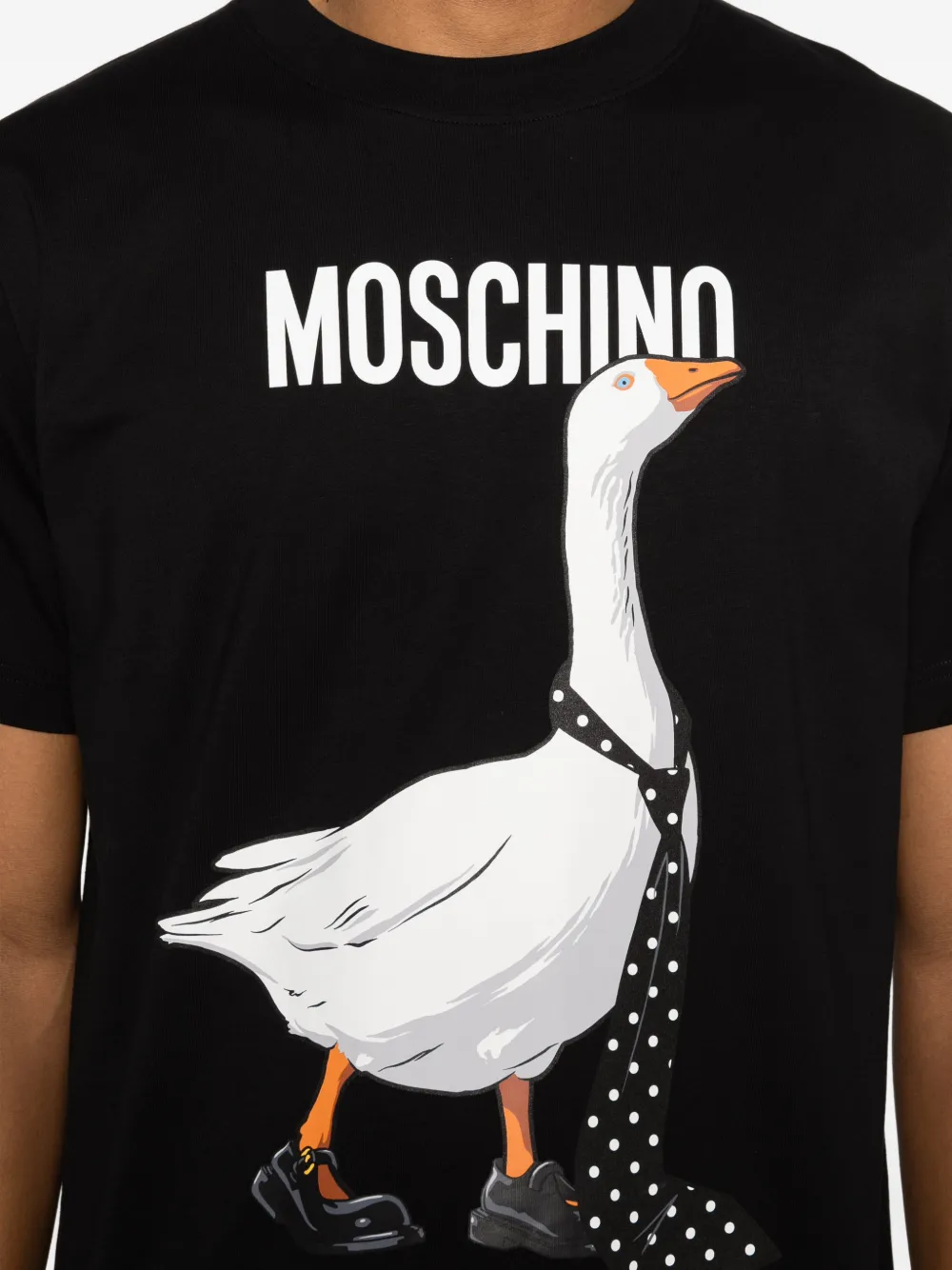 Moschino Katoenen T-shirt Zwart